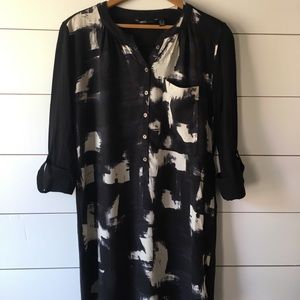MNG Black and White Tunic Dress